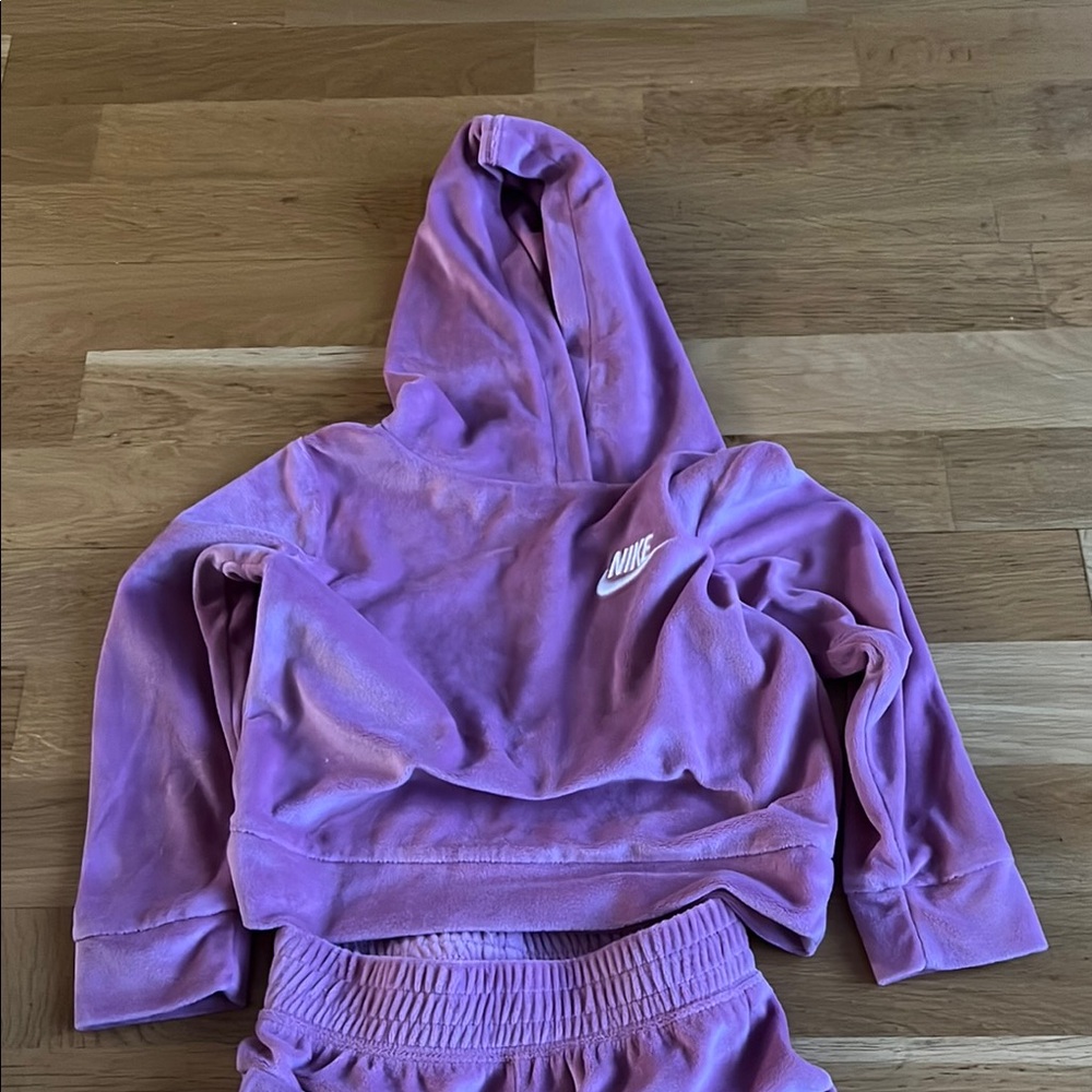 Nike Lavender Hoodie and Shorts Set